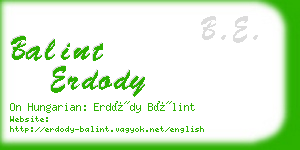 balint erdody business card